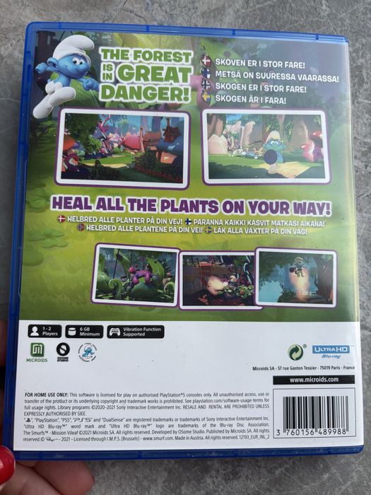 Игра/Диск за PlayStation5 The Smurfs mission VILEAF /Minecraft Legends