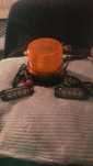 Set girofar led bricheta + 2 stroboscop 12-24
