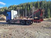 Volvo FH 500 macara Loglift 96S transport forestier lemn bustean