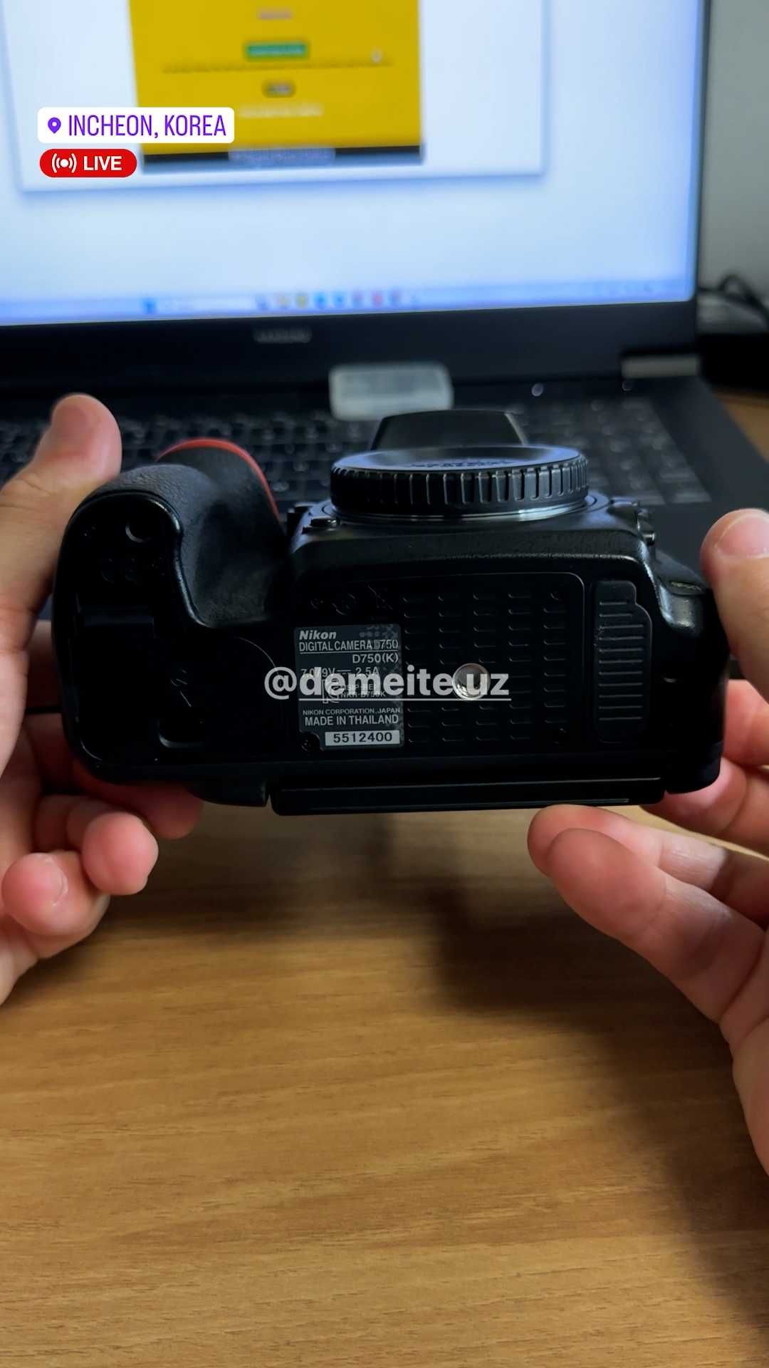 Nikon 750D Body: Probeg: 13.749: Holati: Ideal(Yengide)