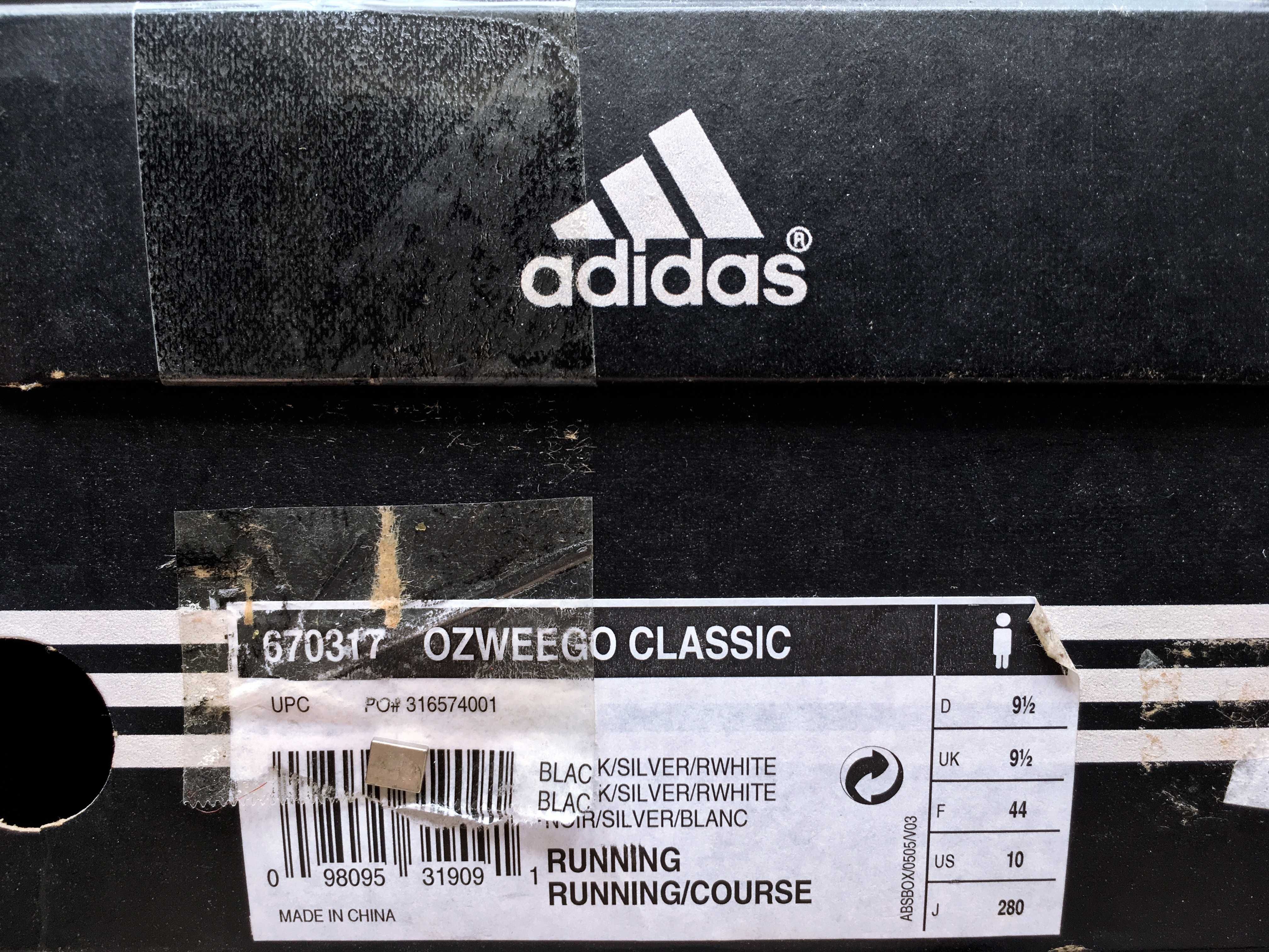 VINTAGE 2005 ADIDAS® OZWEEGO CLASSIC Running Sneakers — 28cm