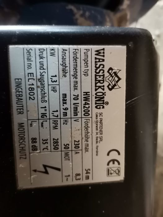 Vând motor hidrofor