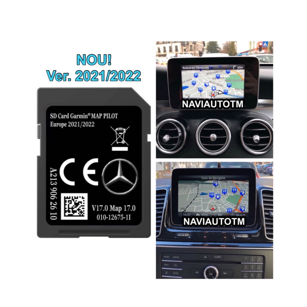 SD Card Navigatie Mercedes Garmin Map Harti Navigatie 2022 C E GLE GLA