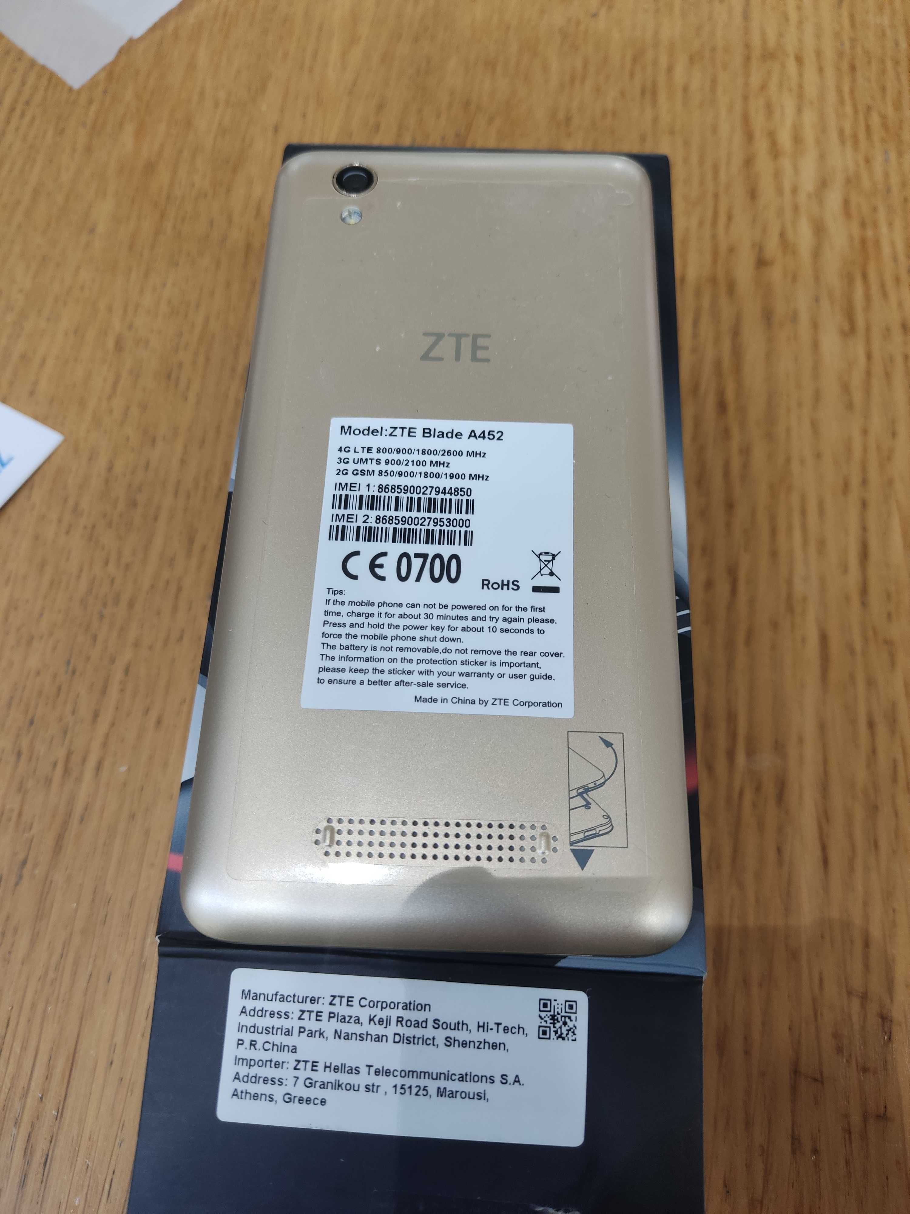 Мобилен телефон ZTE Blade A452 неупотребяван