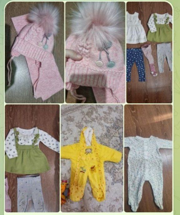 Цена за все вещи 0-9 мес Комбинезон платье слипы шапка шарф
Юнусобод 1