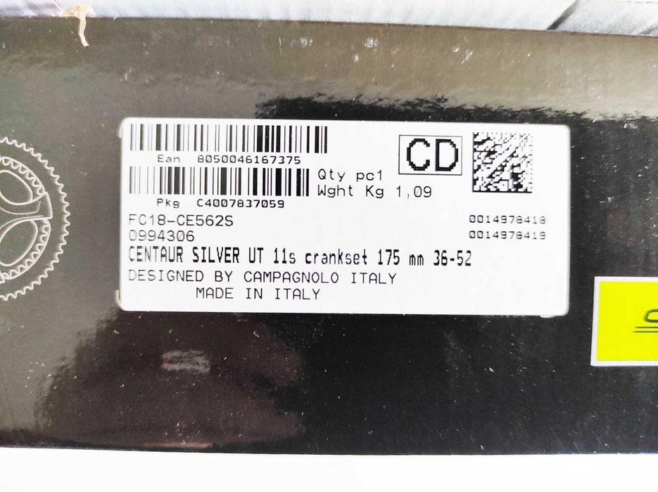 Angrenaj pedalier Campagnolo Centaur 52/36T 2x11v. Ultra Torque 175mm