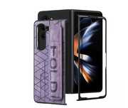 Huse premium aspect piele+Folie SAMSUNG Galaxy Z Fold5 5G Fold 5 difer
