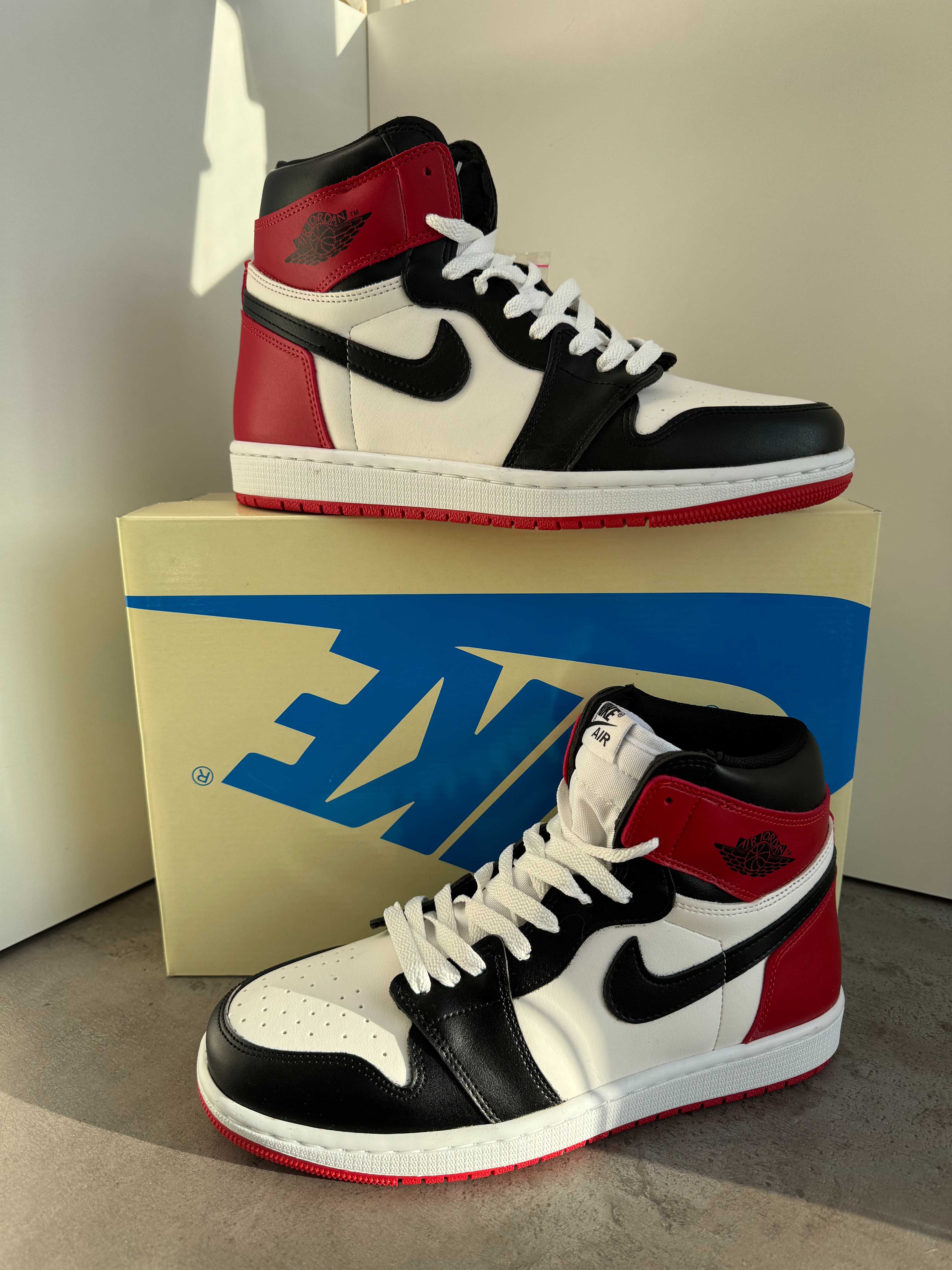 Adidasi JORDAN 1 Retro High OG Black Toe, Produs Nou-Full Box, Premium