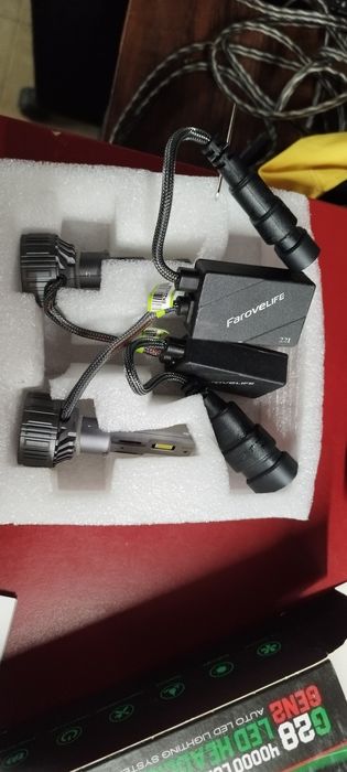 2 бр. Нови лед крушки H1 на "Фаровелайф" и 3 бр оригинални H1