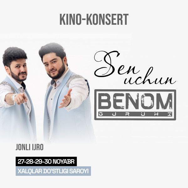 Benom konsertiga o’rta qatorlardan bilet