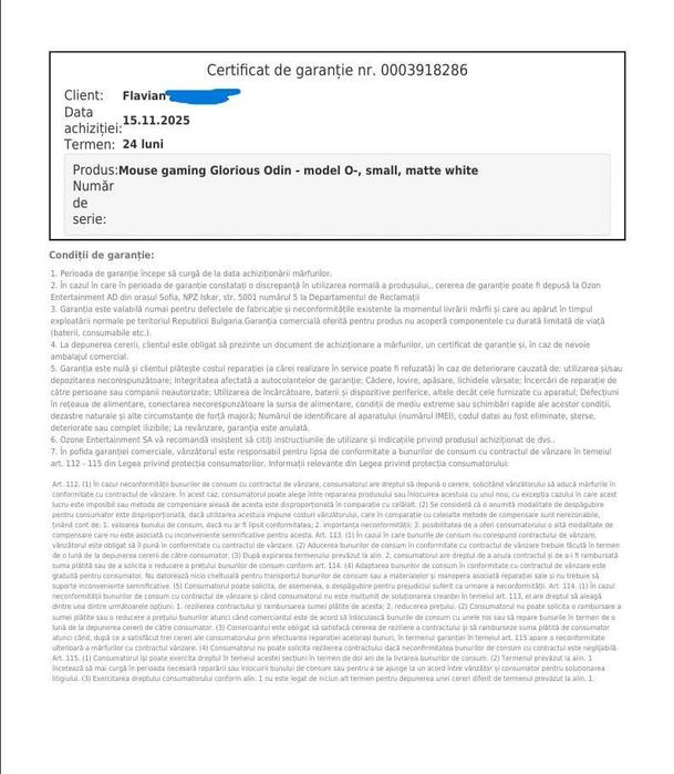 Mouse gaming Glorious Model O-