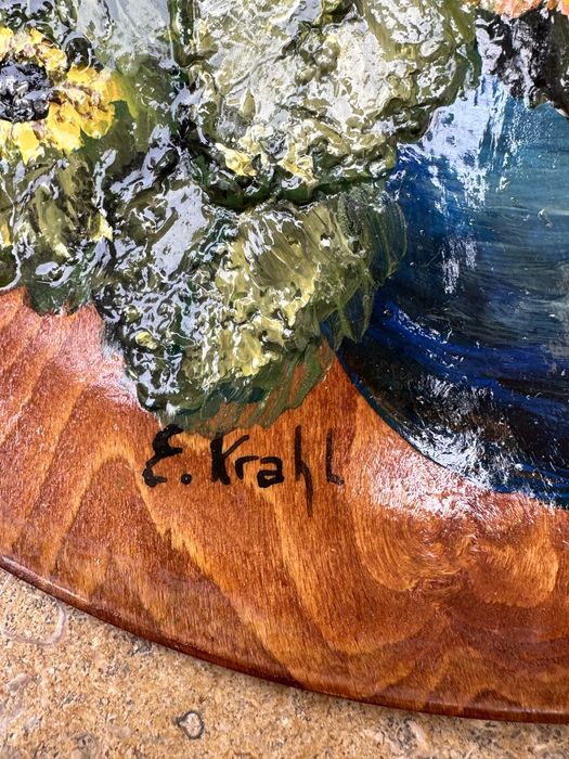 Pictura/tablou ulei pe lemn semnat