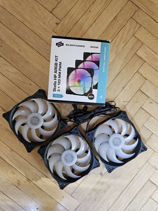 Ventilaroare SilentiumPC Stella HP ARGB PWM, 120mm Kit