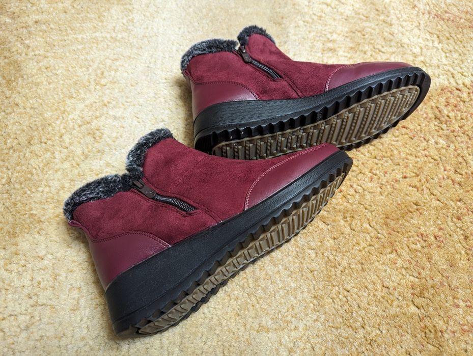 Cizme dama de iarna, piele intoarsa, 38