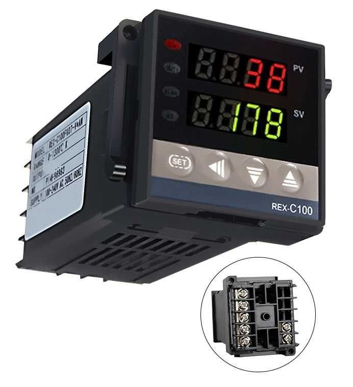 Controller REX C100 regulator digital temperatura termostat + sonda K