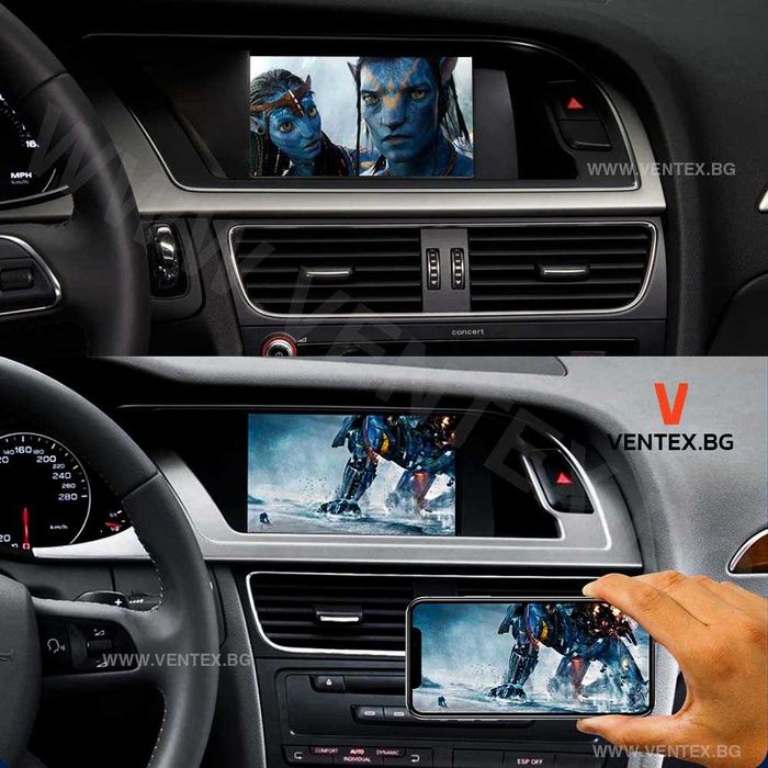 Безжичен CarPlay и Android Auto интерфейс за Audi A4 A5 Q5 (2009–2015)