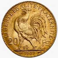 Moneda Aur, 20 Franci