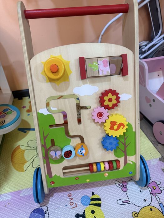 Дървена проходилка за бебе lelin