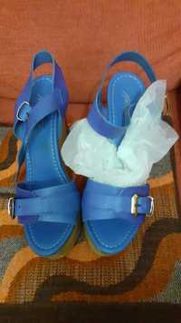 Дамски сандали сини