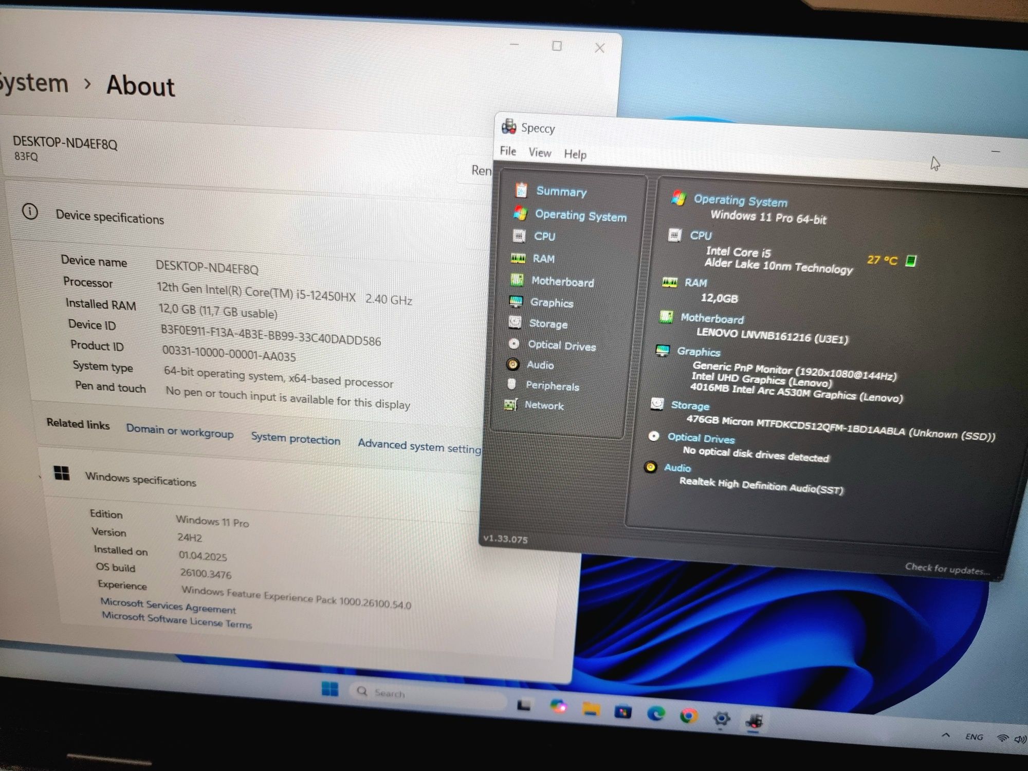 Amanet F28: Laptop Lenovo LOQ 15IAX9I