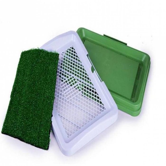 Промо! Puppy Potty Pad кучешка тоалетна с решетка и изкуствена трева