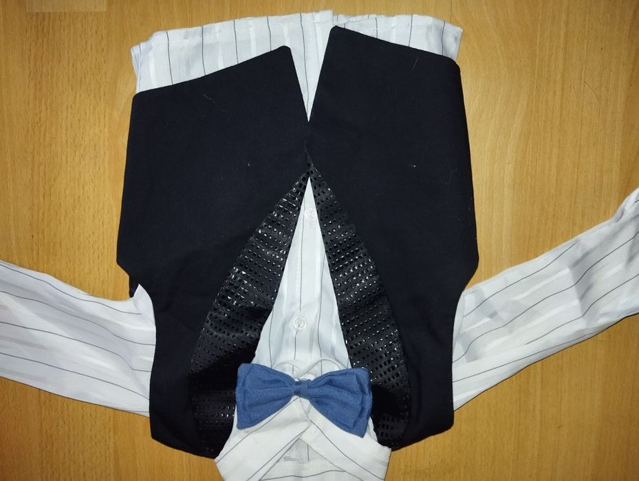 Cămasă mătase+vestă +papion