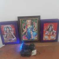 Casete bijuterii matase mov Shiva+tablou Lakshmi zeita prosperitatii