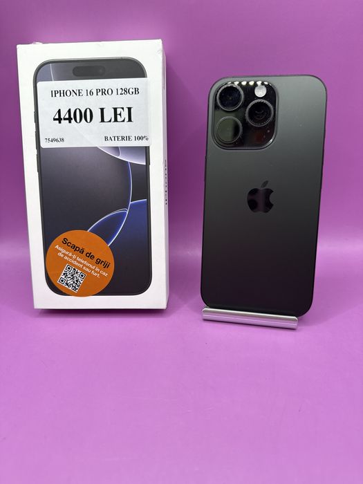 Iphone 16 Pro 128gb baterie 100 •Matei Amanet Crangasi•75496