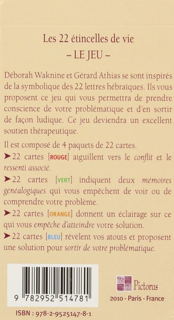 Les 22 énticelles de la vie - joc psihoterapeutic