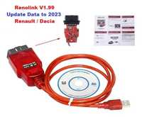 RenoLink V1.99 SX Diagnoza ECU Prog Codare Key Airbag KM Dacia Renault