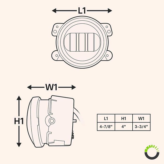 Proiectoare ceata cu led 4'' Jeep Wrangler JK TJ CJ 1997-2017