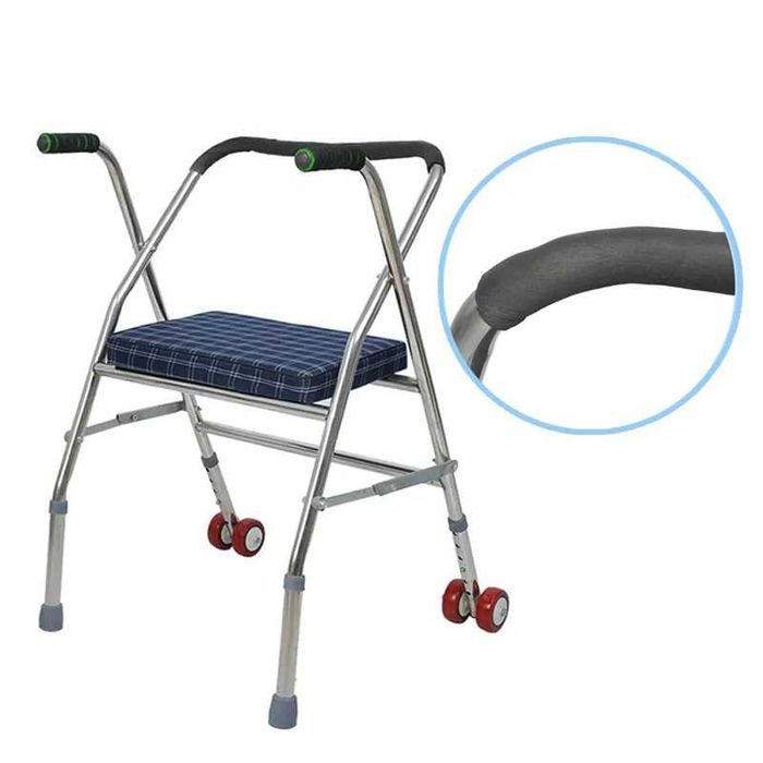 Складные ходунки на колесах с сиденьем