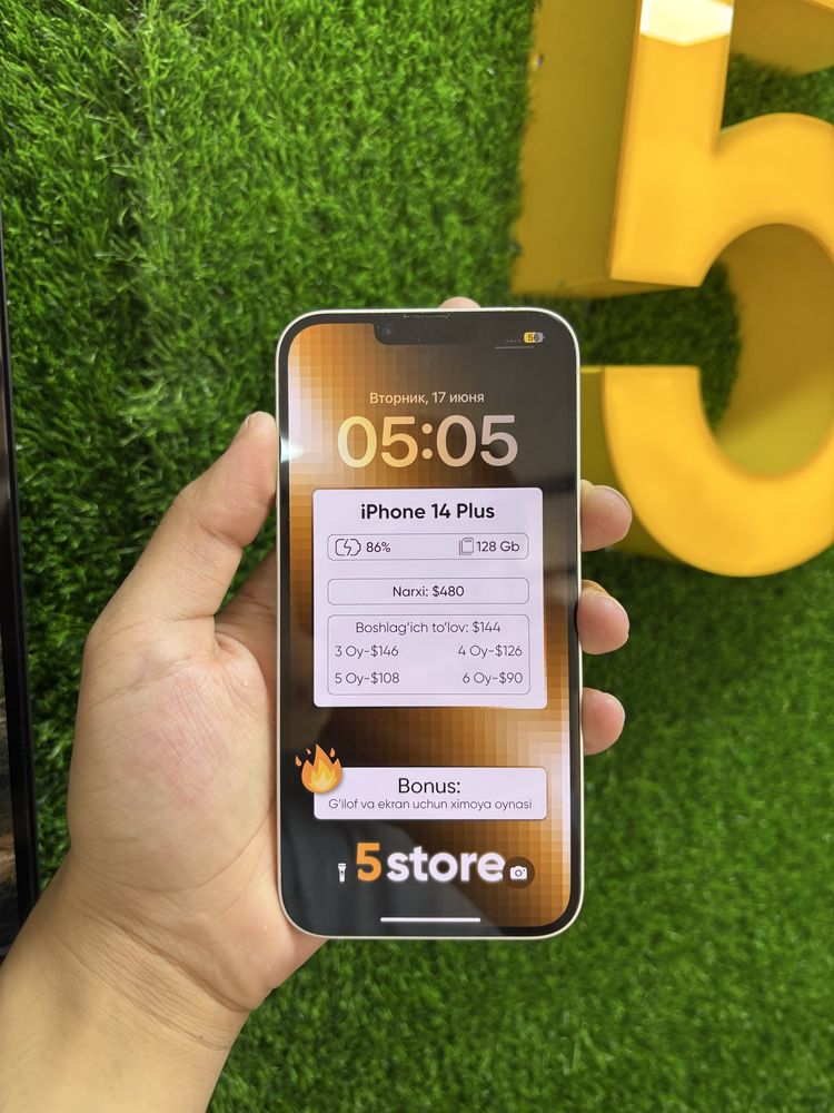 Iphone 14 plus 2 oyga 0% bo’lib to’lash