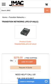 Transition networks media converter