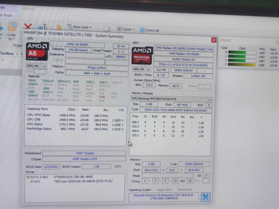Laptop Toshiba Satelite L7500 - Pentru Piese