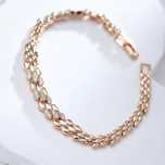 Bratara Diana Wide Luxury placata cu aur roz de 14k