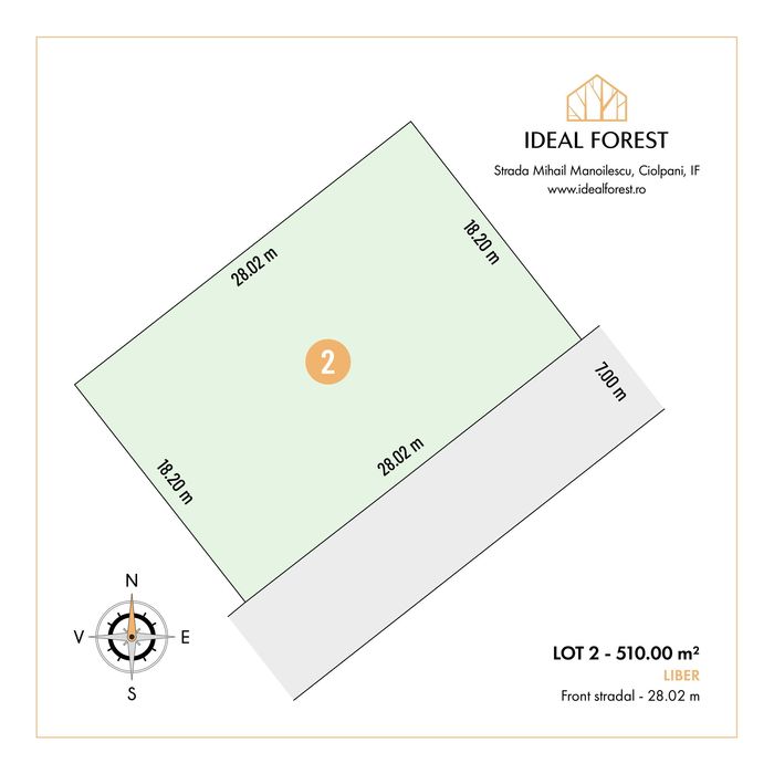 Vand lot de teren cu deschidere la padurea Snagov