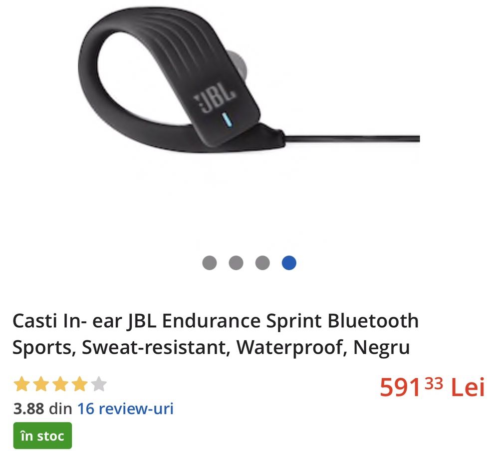 JBL casti endurance sport wirelles pret mag 590 lei