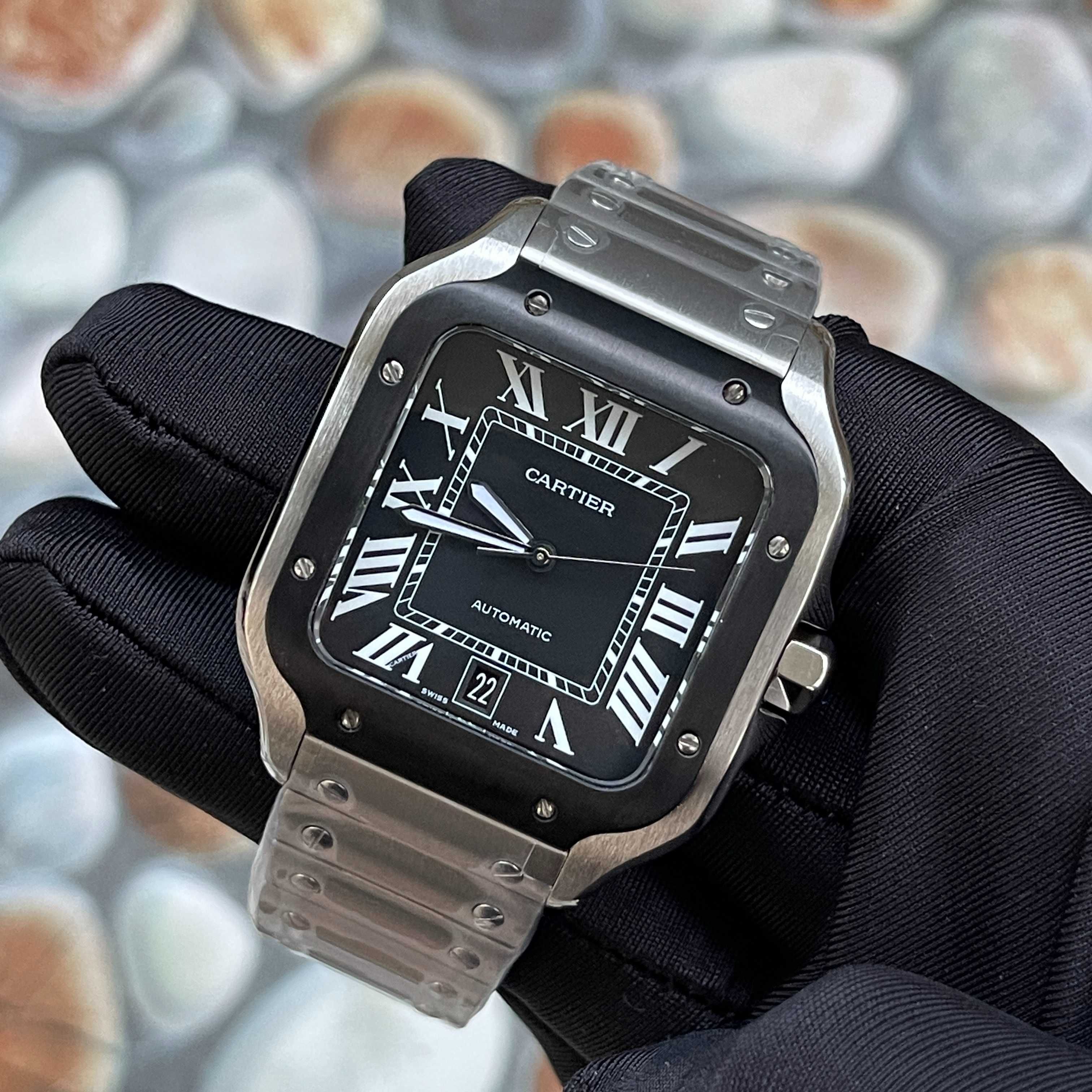 Ceas barbatesc Cartier Santos de Cartier Black automat