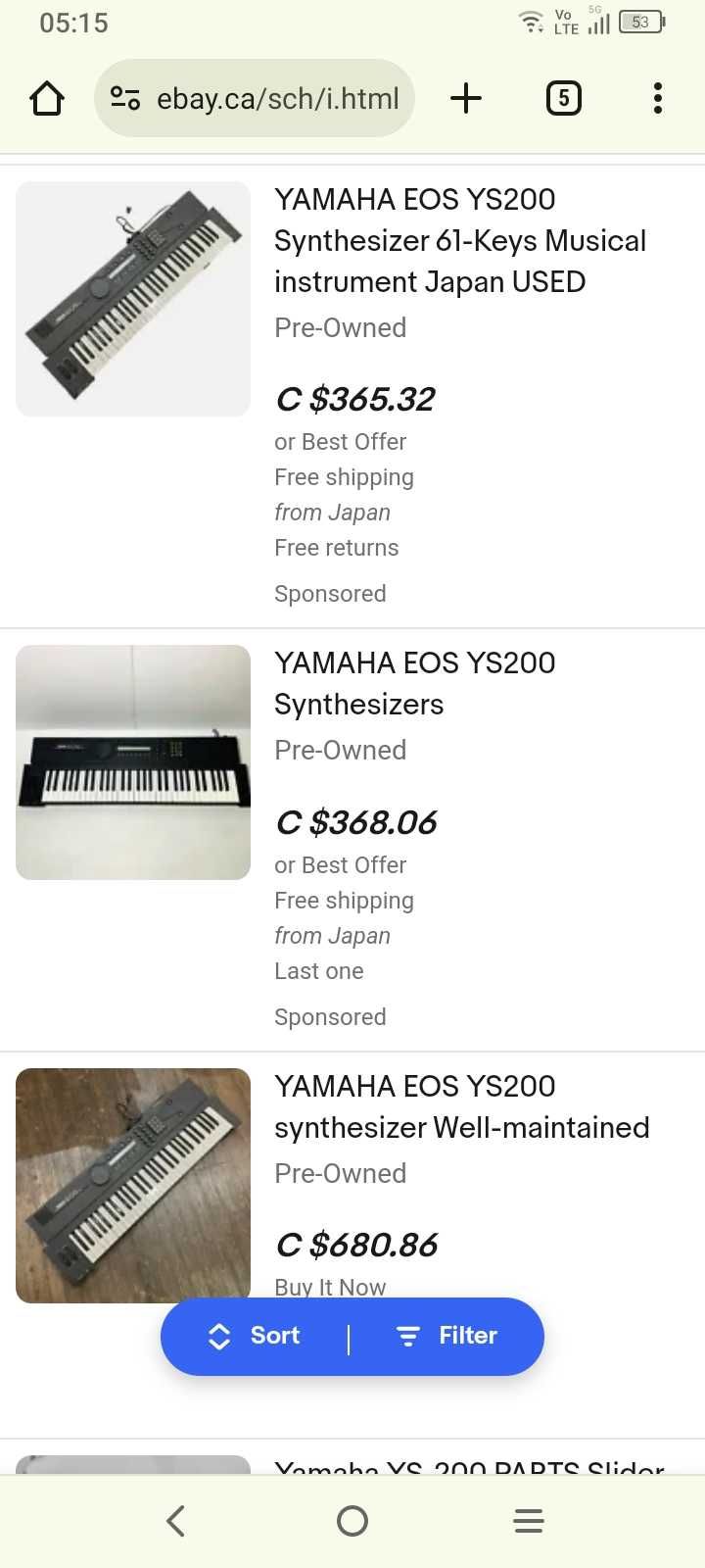 Yamaha YS200 синтезатор клавир кийборд, директно 220в +екстра карта