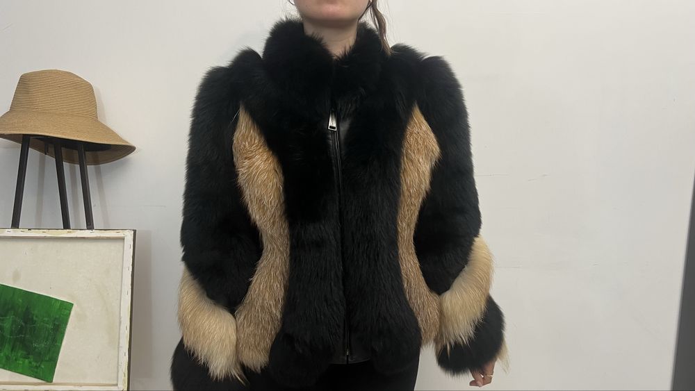 Blana vulpe negru cu maro
