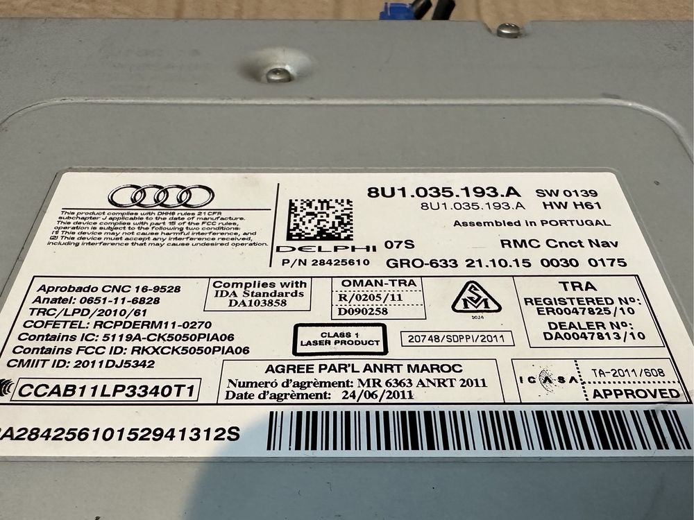 Multimedia Audi Q3 8U : 8U1035193A