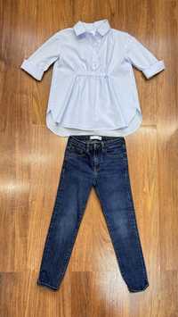 Джинсы брюки рубашка ZARA на 6-7 лет рост 122 см
