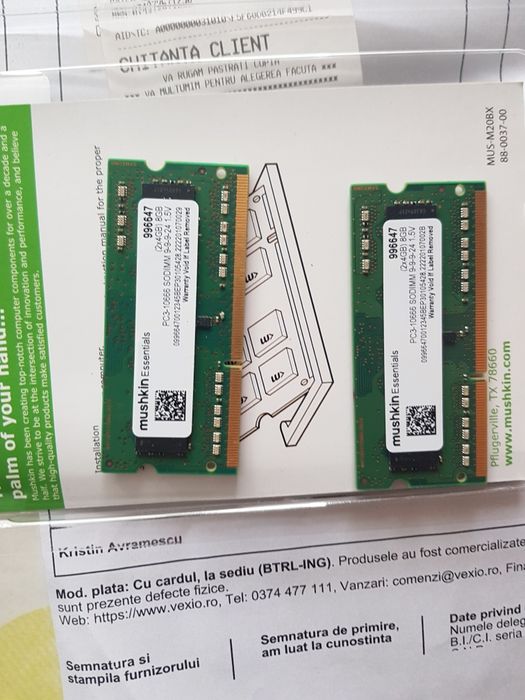 Memorie Ram laptop 8gb(2x4gb) Nou
