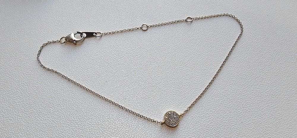 Brățară aur alb cu diamante naturale