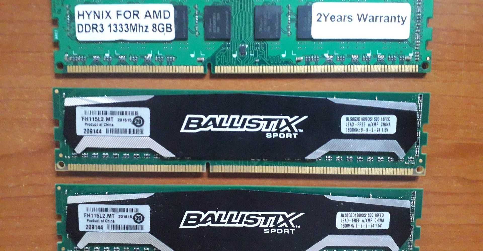 Memorie 8 Gb si 2 Gb PC3 DDR3 pt Desktop