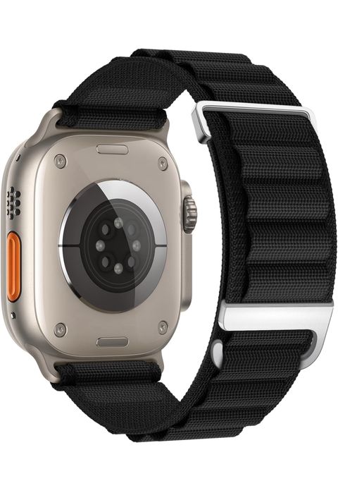 Curea Husa Nylon Double Metal Double Compatibila Ceas Apple Watch