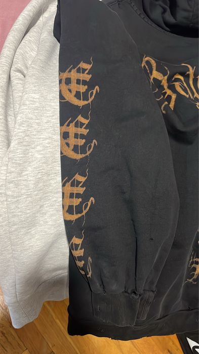 Balenciaga Mettal Zip Up Hoodie Disstresed