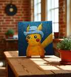 Tablou Pikachu în stil Van Gogh