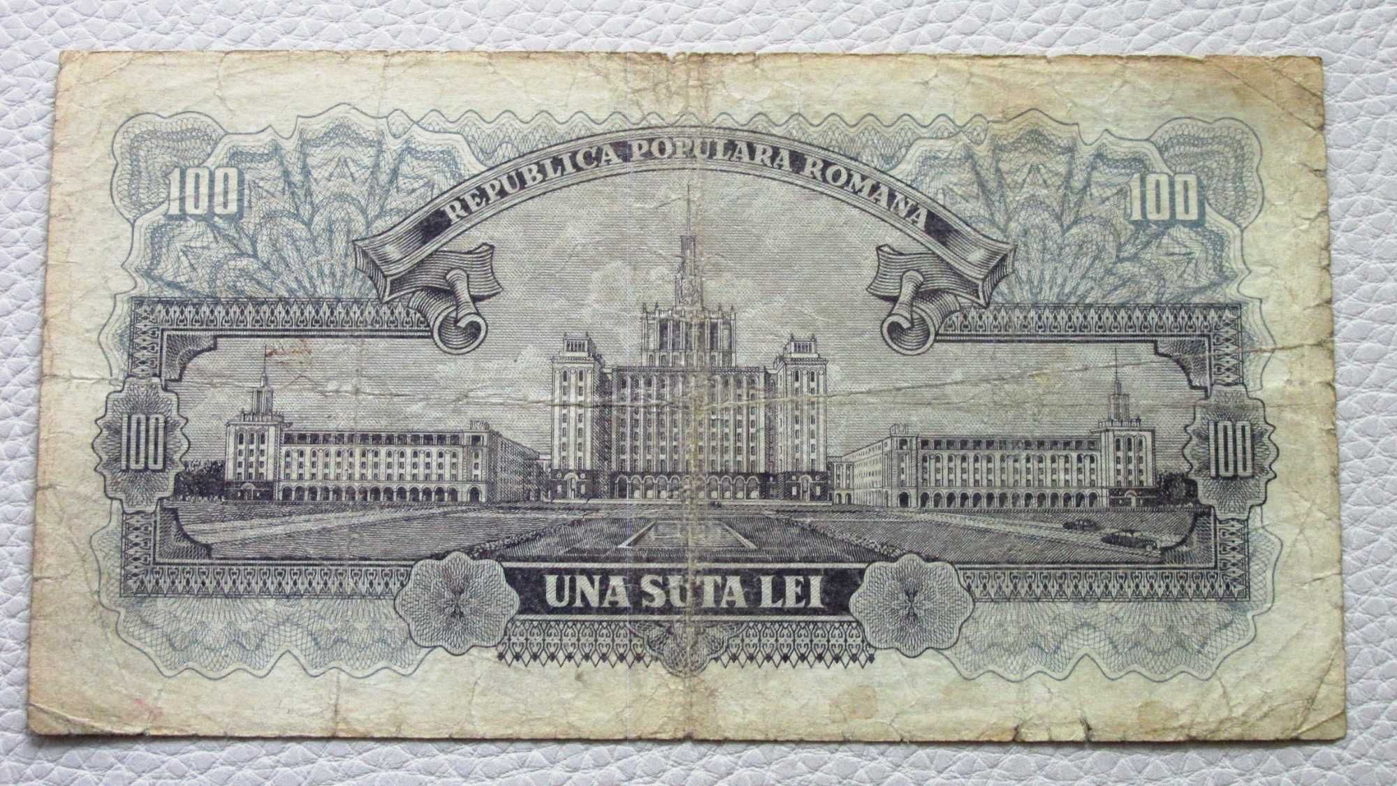 100 Lei 1952 Bancnota Romania RPR